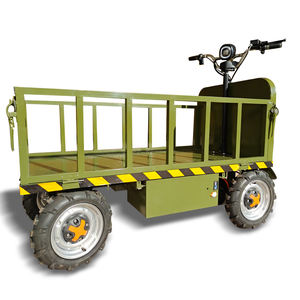Chariot de transport électrique à 4 roues vert olive, 800W de puissance, véhicule utilitaire agricole robuste, chariot de transport tout-terrain - Product Image 6