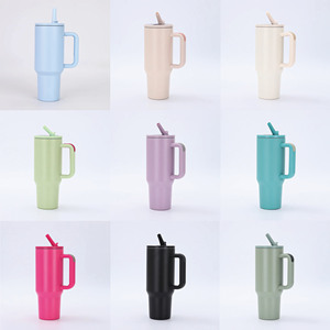 Gobelet <span class=keywords><strong>isotherme</strong></span> noir de 40 oz en acier inoxydable 304 sans BPA avec poignée et bouchon pour paille, grande capacité, pour voyage et extérieur - Product Image 2