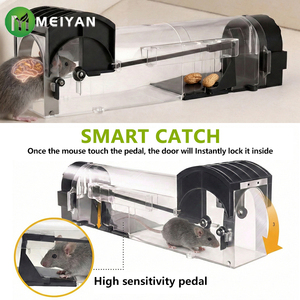 Trampa para Ratones Humana Directa de Fábrica, Trampa Transparente para Captura Viva de Ratas, Trampa para Ratones con Logotipo Personalizado Sin Matar, Trampa Reutilizable para Roedores OEM - Product Image 4