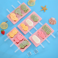 Moule à glace créatif en silicone de luxe pour enfants, moule à bâtonnets glacés maison avec couvercle, isolation thermique 24-36 heures