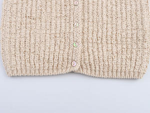 KAR & OT ZA 2025 verano <span class=keywords><strong>Mujer</strong></span> dulce <span class=keywords><strong>transparente</strong></span> tul arco Chaqueta de punto Top 2756009 - Product Image 6