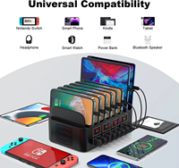 Nueva Estación de Carga para Múltiples Dispositivos 150w/35a, Estación de Carga USB de 16 Puertos, Cargador Rápido de Escritorio para Teléfono y Tableta HXEU001