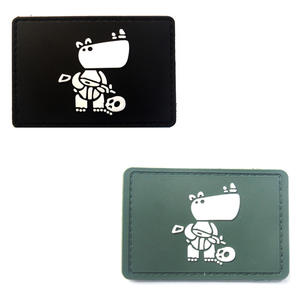 Klett verschluss Weiche PVC Gummi Scharfschützen Bär Nashorn Schädel Frosch Taktische Moral Abzeichen für Kleidung Hüte und Rucksäcke Dekoration - Product Image 5