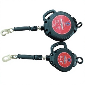 Antichute rétractable avec boîtier en acier, anneau en D en acier, longueur réglable, boucle à connexion rapide, résistance à la rupture de 500 kg pour - Product Image 5