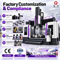 Mesin CNC Pusat Penggilingan dan Pembubutan Vertikal Meja Putar Spindle Face Mill Chip Conveyor Panel Kontrol Mesin CNC