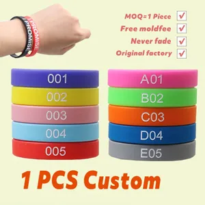 Bracelet en silicone unisexe personnalisable avec <span class=keywords><strong>SOS</strong></span> et ID, numéro de téléphone imprimé décalé, pour cadeaux DIY - Product Image 2