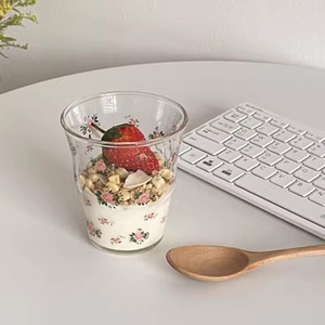 Vaso <span class=keywords><strong>de</strong></span> Vidrio Floral Vintage Francés, Hermoso Vaso <span class=keywords><strong>de</strong></span> Vidrio <span class=keywords><strong>de</strong></span> Gran Capacidad con Diseño <span class=keywords><strong>de</strong></span> Limón - Product Image 3