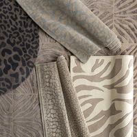 Tapis 3d moderne antidérapant tapis doux fourrure Beige zèbre imprimé zone tapis