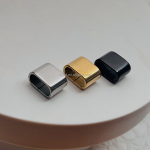 Perle ronde plate gravée personnalisée à 2 trous en acier inoxydable pour la fabrication de bracelets en cuir et corde de <span class=keywords><strong>marin</strong></span> - Product Image 3