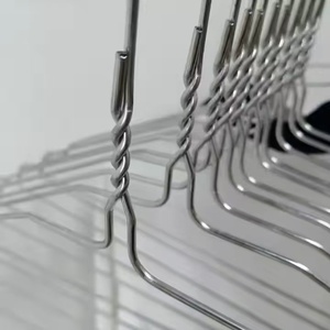 Appendiabiti in Metallo <span class=keywords><strong>Argento</strong></span> Blu Bianco da 16 Pollici 1,9mm, Salvaspazio, Resistente, Moderno, Multifunzionale per Organizzare Vestiti - Product Image 5