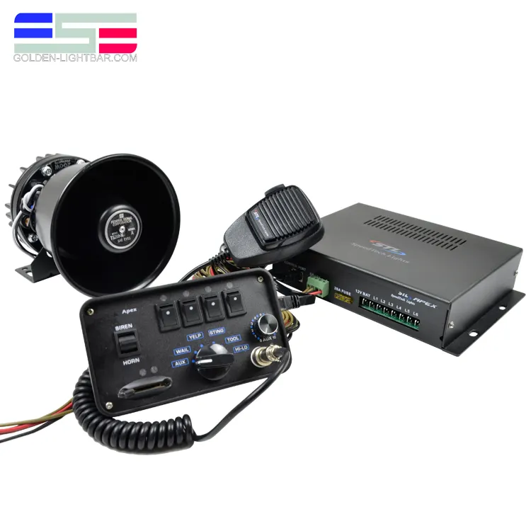 Amplificador electrónico de policía, 12V, Cjb, 200w, sirena de alarma de coche con micrófono