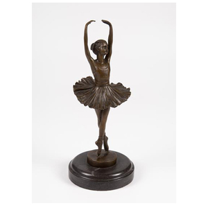 Statuetta <span class=keywords><strong>in</strong></span> Poliresina di Ballerina Danzante <span class=keywords><strong>in</strong></span> <span class=keywords><strong>Bronzo</strong></span> - Product Image 6