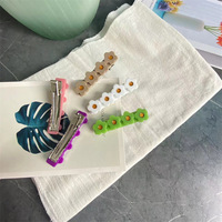 Sayoung quatre en un frais beaucoup coloré nouveau Style mignon fleur pour fille Ganchos Para El Cabello pinces à cheveux en plastique pour cheveux épais