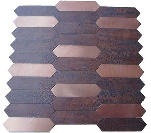 Dễ Dàng Đá Cẩm Thạch Đá Tự Dính 3d Hình Nền Với Brushed Đồng Hỗn Hợp Mosaic PVC Peel Và Stick <span class=keywords><strong>Composite</strong></span> Gạch Backsplash - Product Image 6