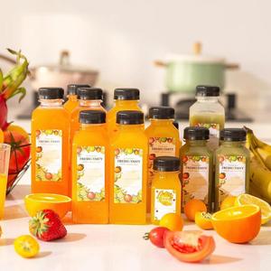 Bouteille en plastique jetable personnalisée grande capacité, bouteille en plastique transparente pour jus avec couvercles - Product Image 5