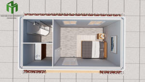 Casas Contenedor de 20 pies para Dormitorios en Obras de Construcción/Oficinas Móviles/Viviendas de Emergencia Listas para Usar Después de la Instalación - Product Image 5