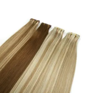 Wholesale Price Top Grade Flat Weft 100% Russian/European Human Hair Extension Offer Customized Color Factory Suppliers