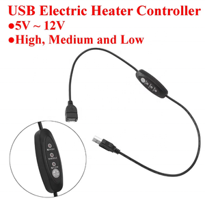 Bộ Điều Nhiệt OEM USB 5V-12V Bộ Điều Nhiệt Máy Sưởi Bộ Điều Nhiệt 3 Tốc Độ Điều Chỉnh 24W 600Mm - Product Image 6