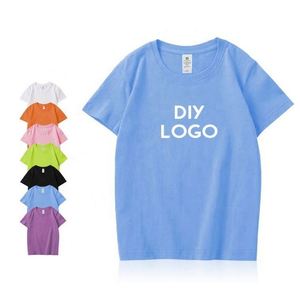 T-shirts personnalisés écologiques 100 % coton peigné pour garçons et enfants unisexes, col rond, style décontracté pour enfants - Product Image 1