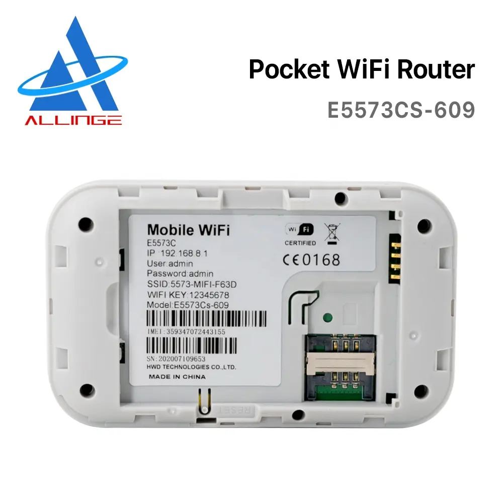 ALLINGE SDS097 סמארטפון Airtel E5573Cs-609 150Mbps 4G LTE נייד מיני אלחוטי Hotspot נייד Wifi נתב תמיכה B13540