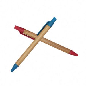 Bolígrafo Ecológico de Paja de Trigo y Bambú, Regalos Promocionales para Hoteles y Oficinas, Logotipo Personalizado - Product Image 1