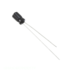 Condensateur original 4,7 uF CAP ALUM 4,7UF 20% 16V RADIAL TH Through Hole UMA1C4R7MDD1TP - Product Image 1