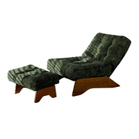 Fauteuil inclinable en velours côtelé avec dossier réglable et repose-pieds, chaise de lecture moderne rembourrée et confortable pour la maison, le bureau ou le salon