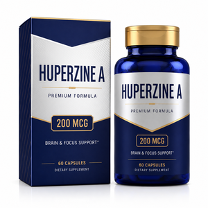Extrait Premium de Huperzia Serrata 200mcg en Capsules avec <span class=keywords><strong>Ginkgo</strong></span> 24/6 pour le Soutien de la Mémoire et de la Concentration – Vente en Gros - Product Image 1