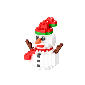 Quà Tặng Phổ Biến Giáng Sinh Người Tuyết Santa Moose Loạt Nhựa Nhỏ Hạt Xây Dựng Khối Tự Làm Lắp Ráp Trẻ em' Thông Minh Đồ Chơi - Product Image 5