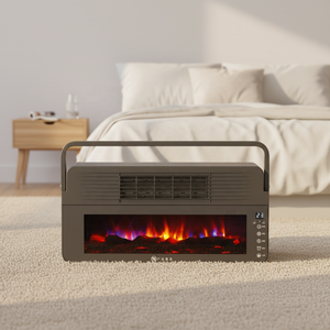 Calefactor Eléctrico Multifuncional PTC Independiente con Ventilador, Pantalla Táctil LED, Enfriamiento, Temporizador de 1-12 Horas, Protección Antivuelco e Imagen de Llama - Product Image 2