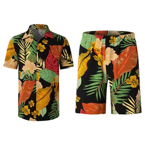Short et t-shirt de protection pour hommes, imprimé rs, vêtement de plage, 2 pièces, costume de sport, t-shirt mode