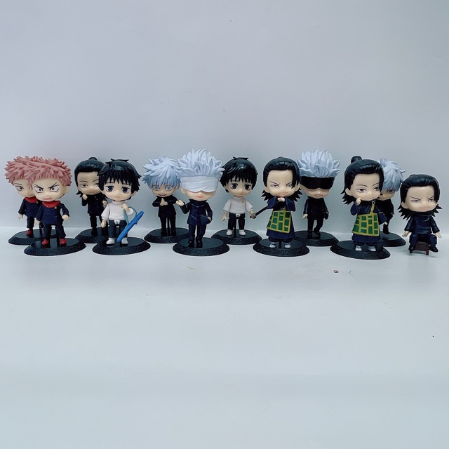 12pc/set Action Figure Toys Cute Anime PVC Mini Figures Desk Figure Stand