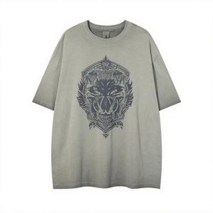 Wholesale Customized Printing Embroidery Distressed <b>Vintage</b> Men's <b>Tee</b> Custom Hip Hop <b>Graphic</b> Print Men's <b>Tee</b> - Product Image 6