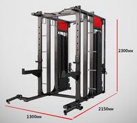 Équipement de fitness de gymnastique commerciale Smith Machine Station d'entraînement multifonction Cage d'alimentation Rack Squat Cable
