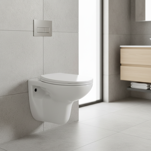 WC mural sans bride certifié CE, moderne, norme européenne, économie d'eau, en céramique, pour projets de salle de bain - Product Image 1