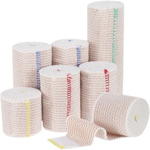 <span class=keywords><strong>Bande</strong></span> <span class=keywords><strong>de</strong></span> compression élastique <span class=keywords><strong>cohésive</strong></span> réutilisable en coton biologique orthopédique avec crochet et boucle - Product Image 1
