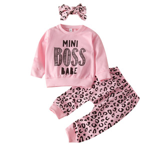 Cotone leopardato stampa 2 pz Baby Set 0-4 anni <span class=keywords><strong>vestiti</strong></span> ragazza <span class=keywords><strong>per</strong></span> bambini - Product Image 1