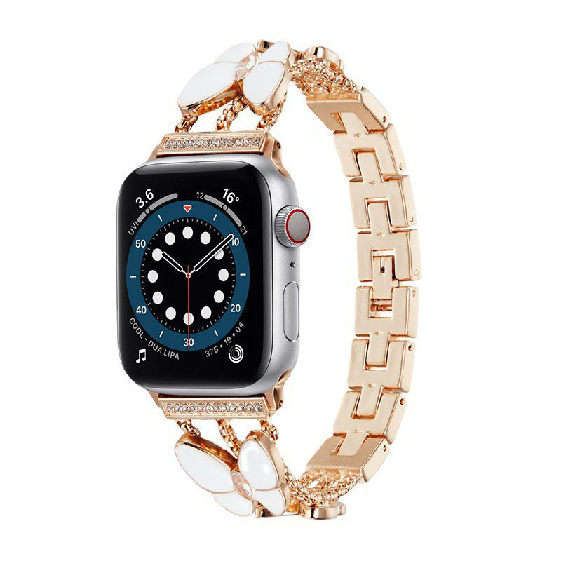 Oro rosa con la mariposa blanca