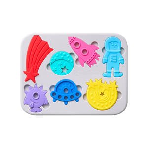 Puzzle créatif portable pour enfants sur le thème de l'espace, surfaces texturées, sans BPA, vente en gros - Product Image 1