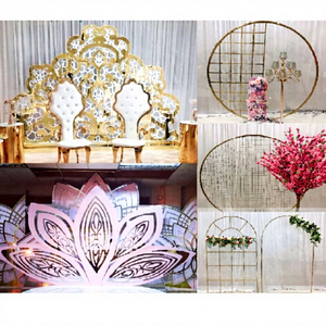 Monet-Fondo de boda de lujo, telón de Metal personalizado, Monet dorado, para escenario, venta al por mayor - Product Image 1