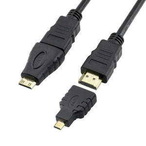 Câble HDMI haute vitesse 1,5 m avec adaptateur mini et micro HDMI pour ordinateur portable - Product Image 3