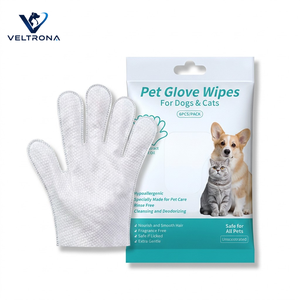 Haustier-Reinigungshandschuhe ohne Waschen und Spülen für Hunde und Katzen, Hypoallergen, Parfümfrei, Sicher zum Lecken, 6er-Pack, Tragbare Pflegehandschuhe - Product Image 1