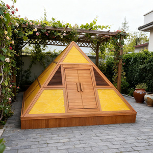 Maison d'extérieur avec chromothérapie, luminothérapie colorée en bois pour le bien-être - Product Image 2