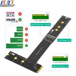 النوع الأيسر NGFF <span class=keywords><strong>M</strong></span> <span class=keywords><strong>2</strong></span> مفتاح إلى المفتاح <span class=keywords><strong>M</strong></span>/B + <span class=keywords><strong>M</strong></span> بسي-e 4x x M2 NVME SSD بطاقة محول + كابل تمديد مرن <span class=keywords><strong>M</strong></span> - Product Image 2