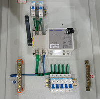 Boîtier de commande ATS antivol, étanche IP55, en acier, pour utilisation en extérieur/intérieur, avec disjoncteur MCCB et commutateur de transfert automatique 220V 200A.