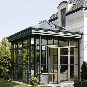 Serre <span class=keywords><strong>en</strong></span> verre DTOP NFRC CE ROHS, Orangerie <span class=keywords><strong>en</strong></span> aluminium verte pour jardin extérieur - Product Image 6