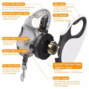 Correa Retráctil Automática para Perro Xoho, 3M 5M 8M, Agarre Antideslizante y Cómodo, Cinturón de Paseo Resistente - Product Image 5