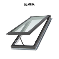 Fenêtre de toit en aluminium ODM OEM direct de l'usine Fenêtre en aluminium pour lucarne de verre en aluminium Fenêtre suspendue à double vitrage