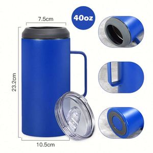Gobelet isotherme premium sans glace, garde au froid 6 heures, 40 oz, design écologique, accessoire pour vin, compatible avec la plupart des bouteilles de 750 ml - Product Image 2