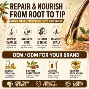 Shampooing et après-shampoing professionnels à base de collagène organique, kératine et huile d'argan, ensemble réparateur pour cheveux, prix d'usine, vente en gros - Product Image 2